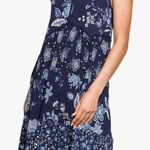 Bila Navy Blue Floral Maxi Dress